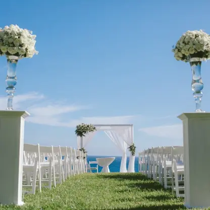 Sunshine Garden wedding ceremony at Pueblo Bonito Sunset Beach, Cabo San Lucas