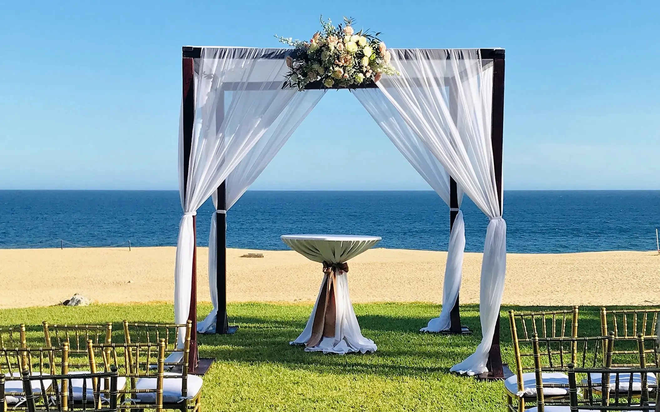 Sunshine Garden wedding ceremony at Pueblo Bonito Sunset Beach, Cabo San Lucas