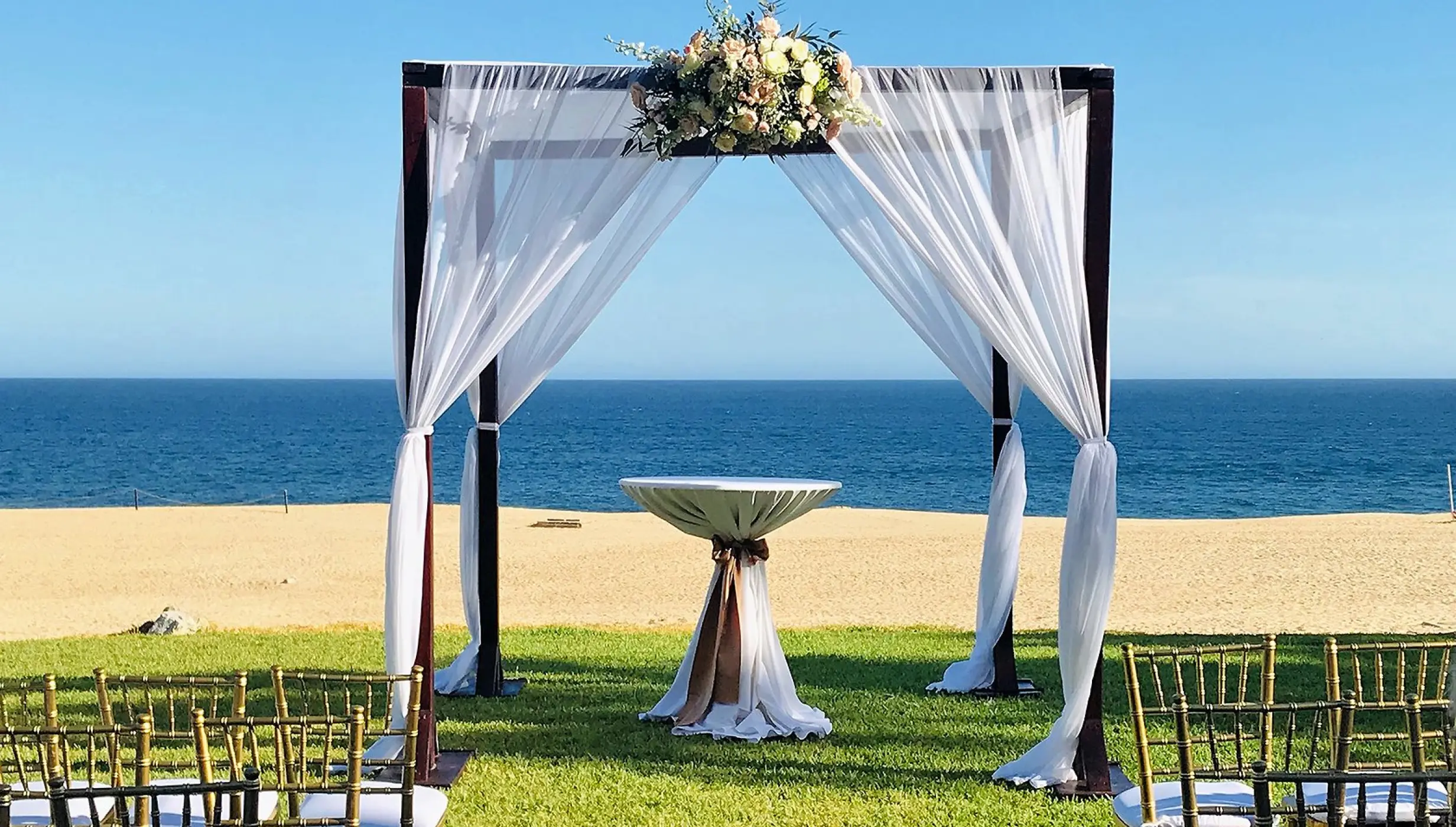 Sunshine garden wedding venue at Pueblo Bonito Sunset Beach Golf & Spa Resort