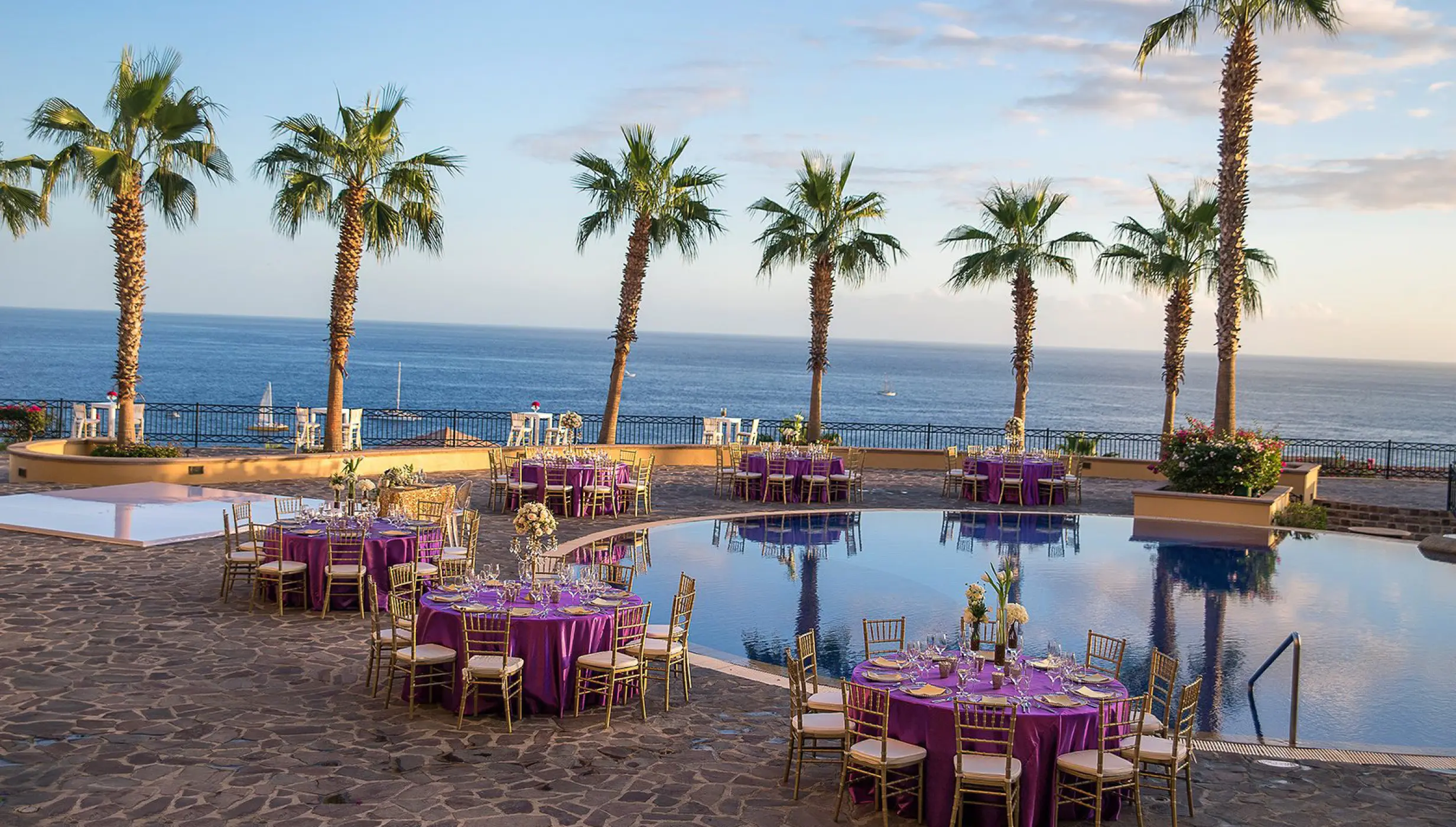 Swam terrace wedding venue at Pueblo Bonito Sunset Beach Golf & Spa Resort