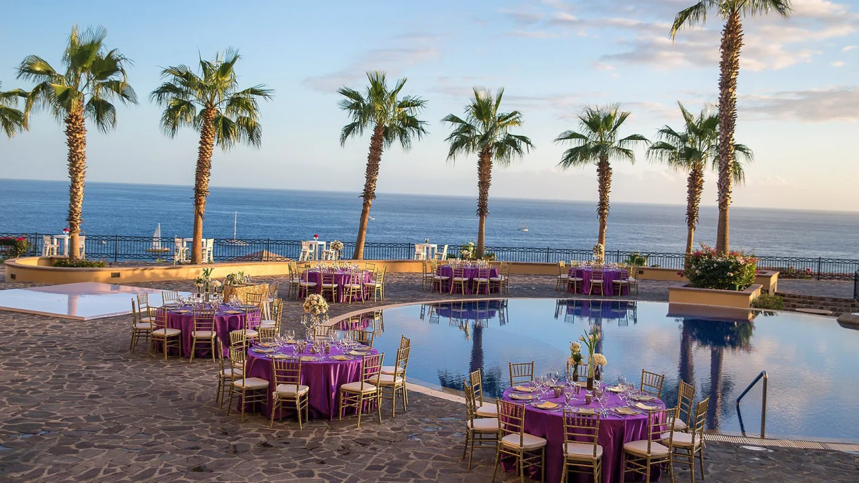 Swam terrace wedding venue at Pueblo Bonito Sunset Beach Golf & Spa Resort