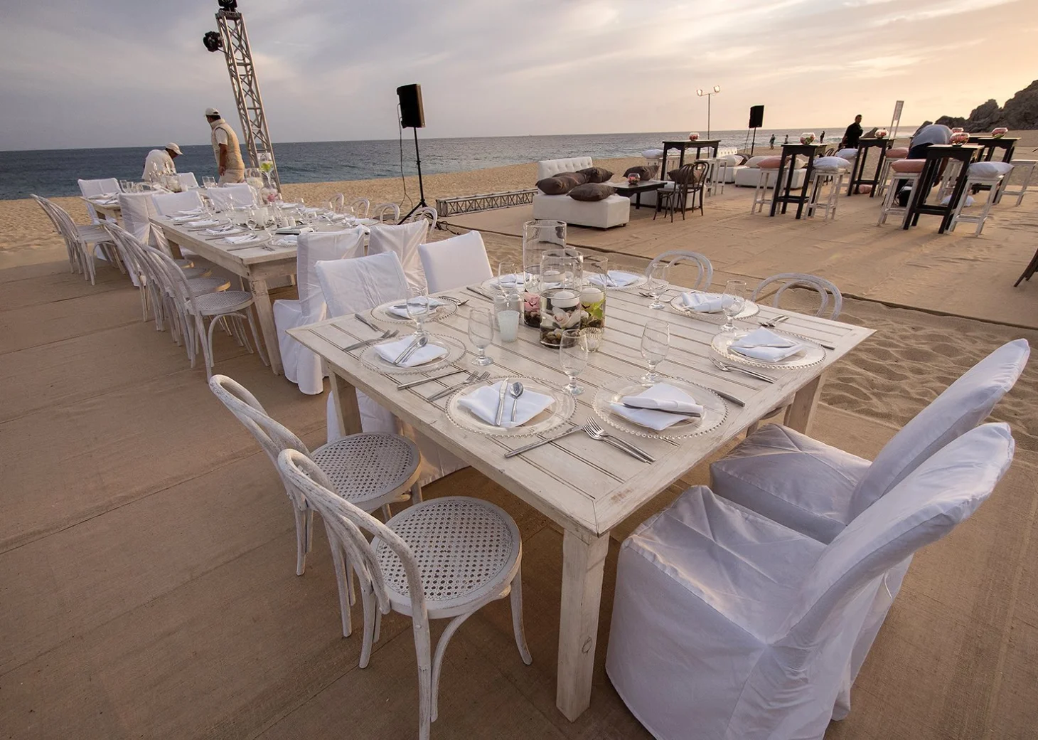 The beach wedding venue at Pueblo Bonito Sunset Beach Golf & Spa Resort