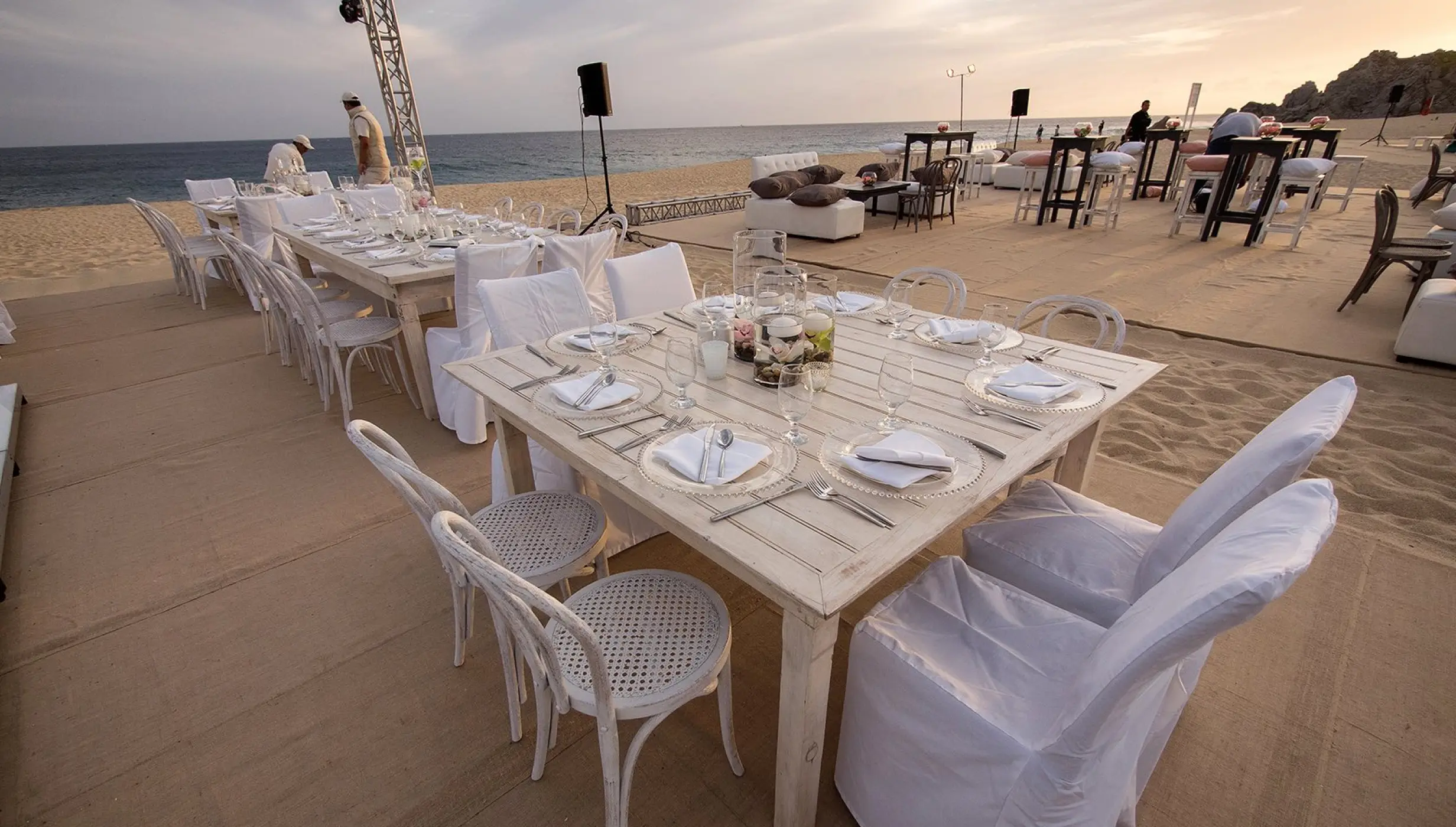 The beach wedding venue at Pueblo Bonito Sunset Beach Golf & Spa Resort