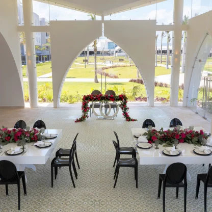 Wedding decor on Palm Pavilion 1 y 2 at Planet Hollywood Cancun Resort and Spa