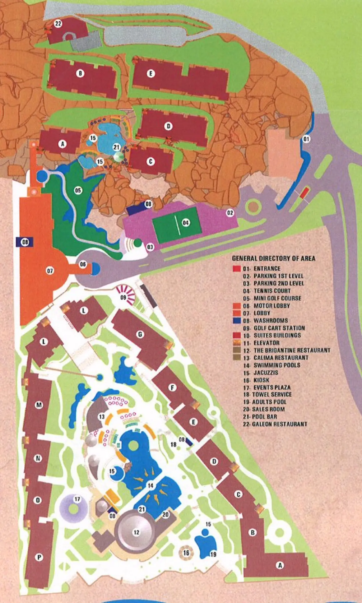 Map of Playa Grande Resort, Cabo San Lucas