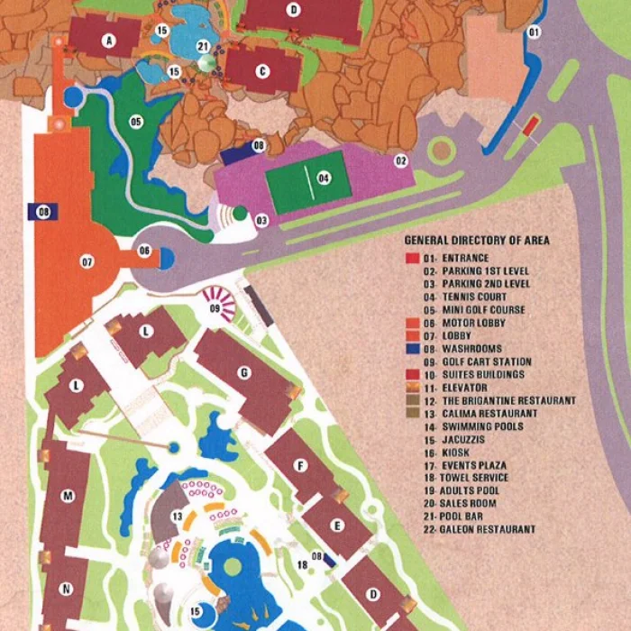 Resort map of Playa Grande Resort & Grand Spa