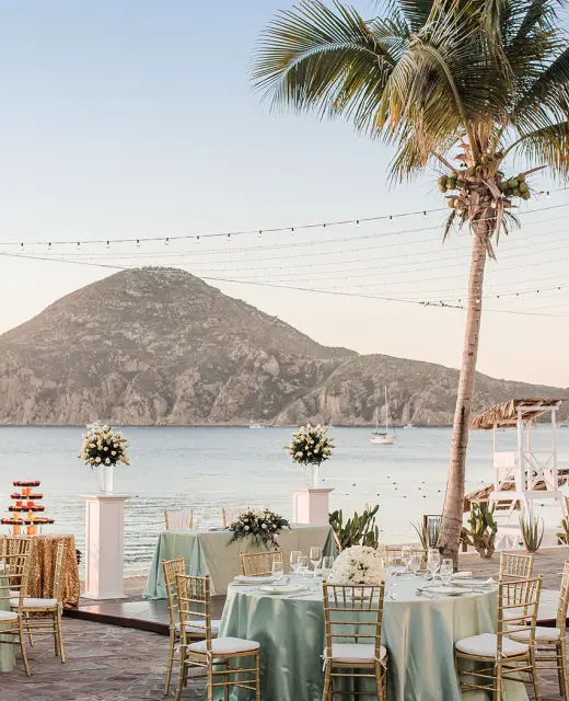 Dinner reception at Pueblo Bonito Los Cabos Beach Resort.