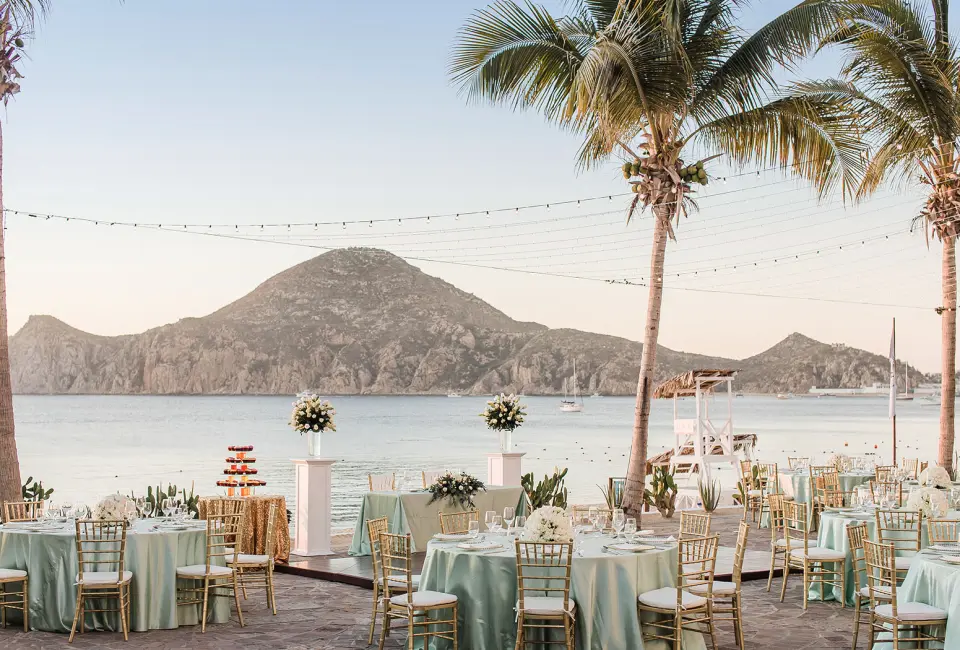 Dinner reception at Pueblo Bonito Los Cabos Beach Resort.