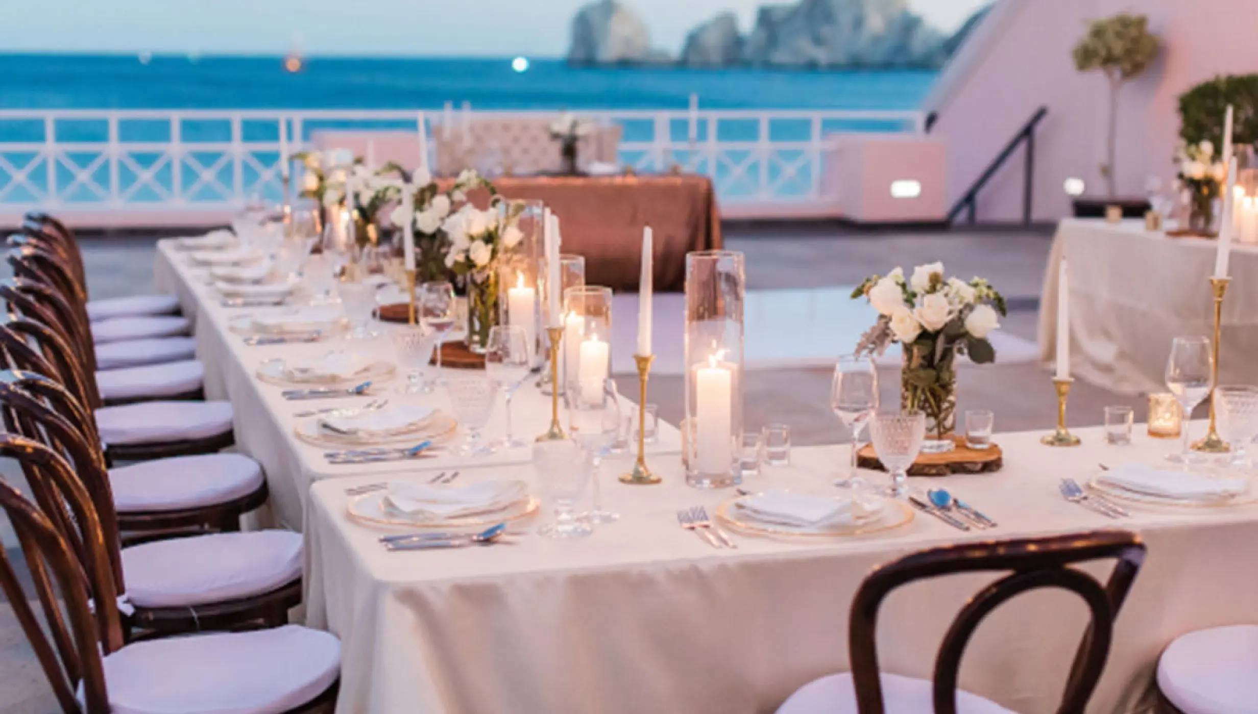 Pueblo Bonito Rose Bella Vita terrace wedding venue.