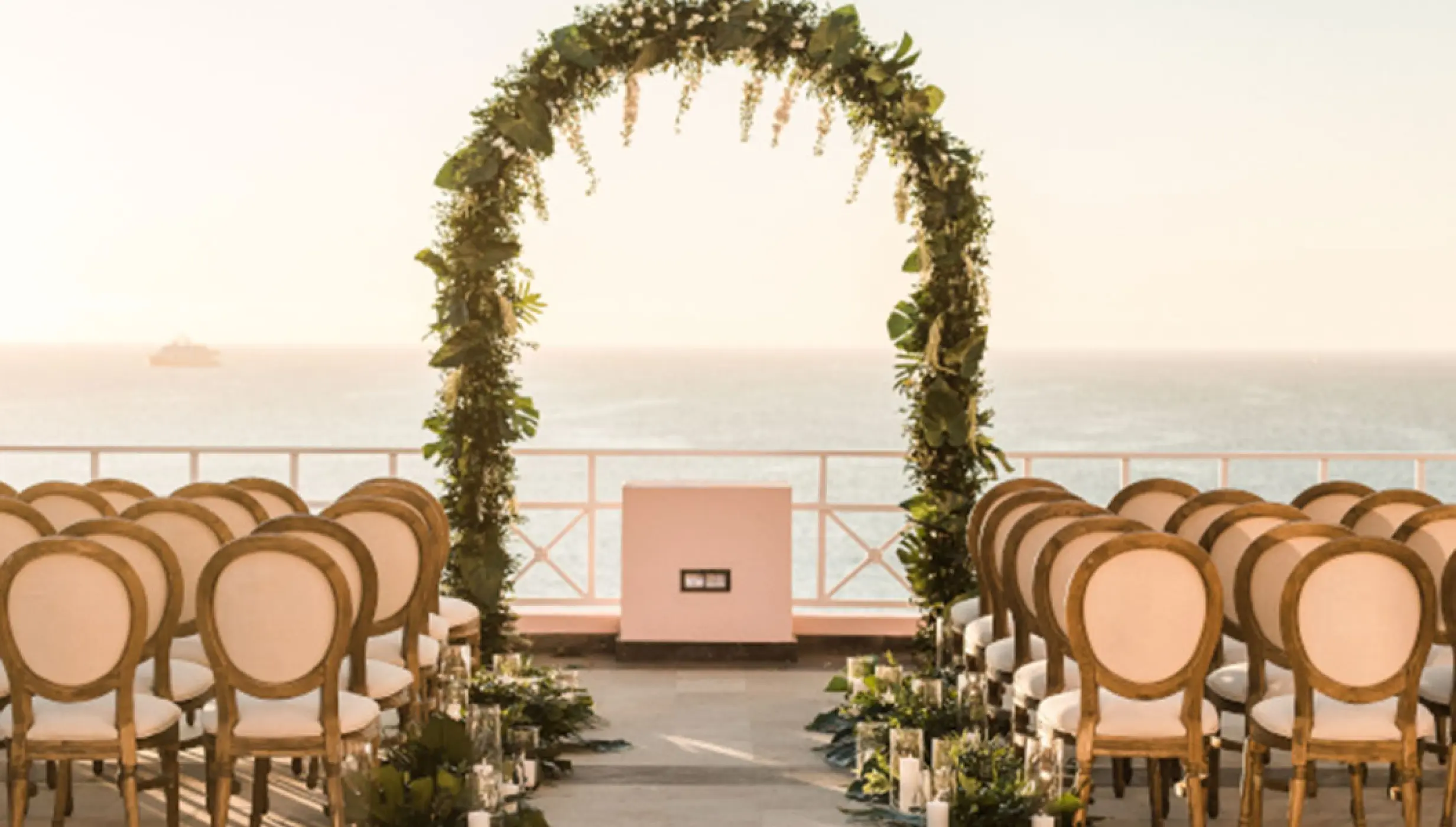 Pueblo Bonito Rose Bella Vita terrace wedding venue.