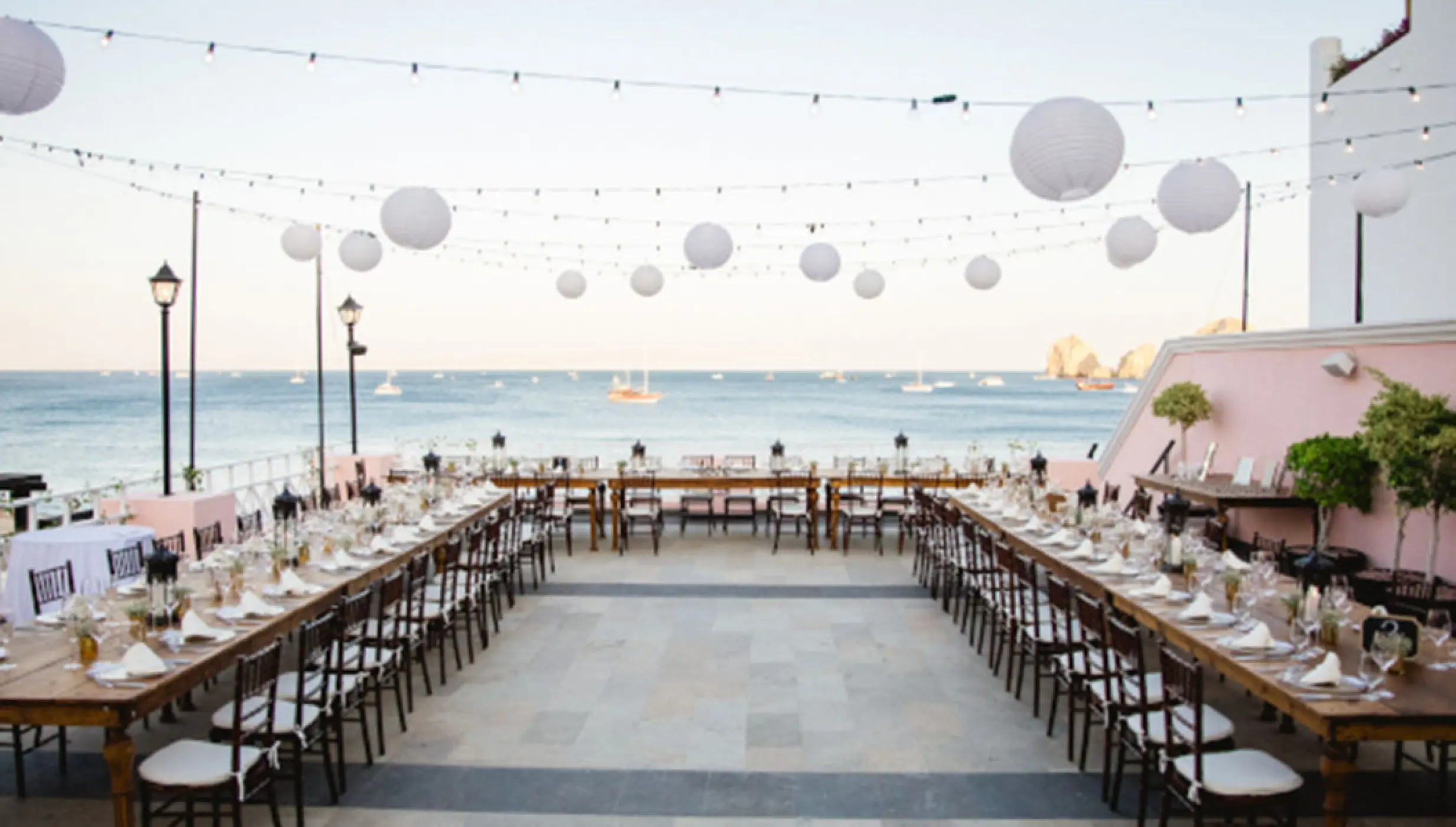 Pueblo Bonito Rose Bella Vita terrace wedding venue.