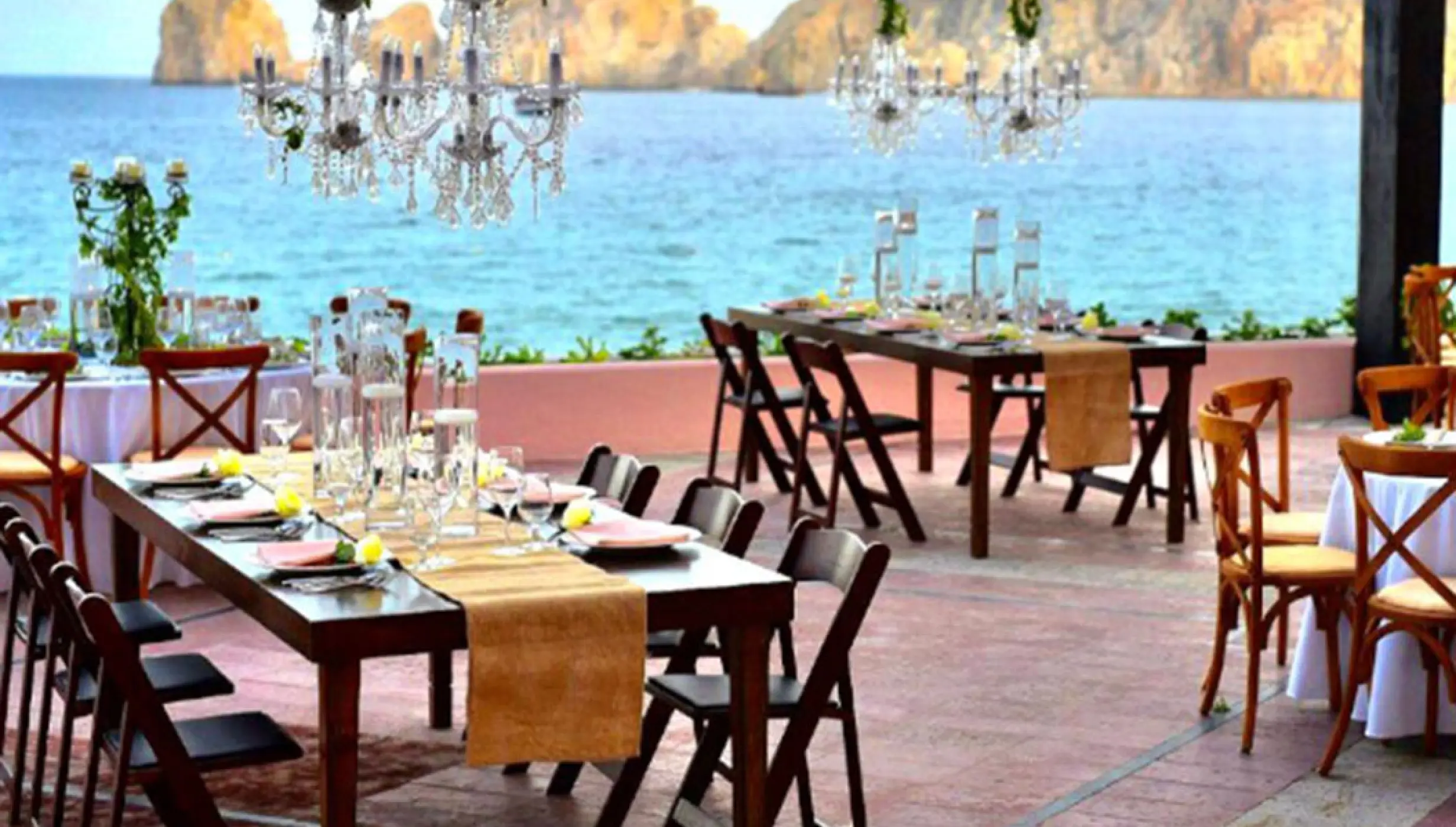 Pueblo Bonito Rose Lands End terrace wedding venue.
