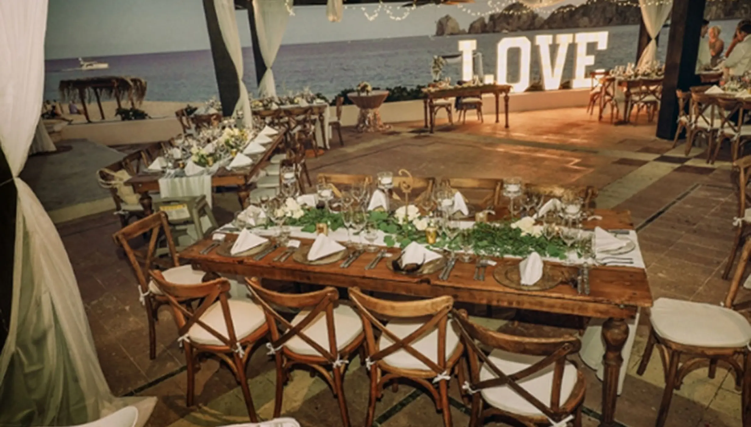 Pueblo Bonito Rose Lands End terrace wedding venue.