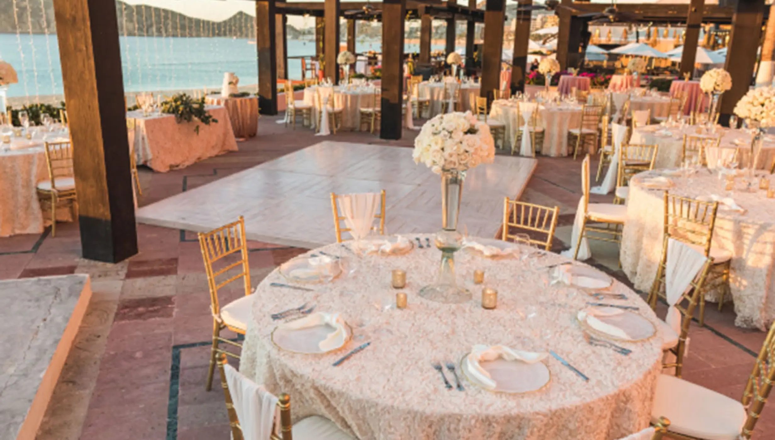 Pueblo Bonito Rose Lands End terrace wedding venue.
