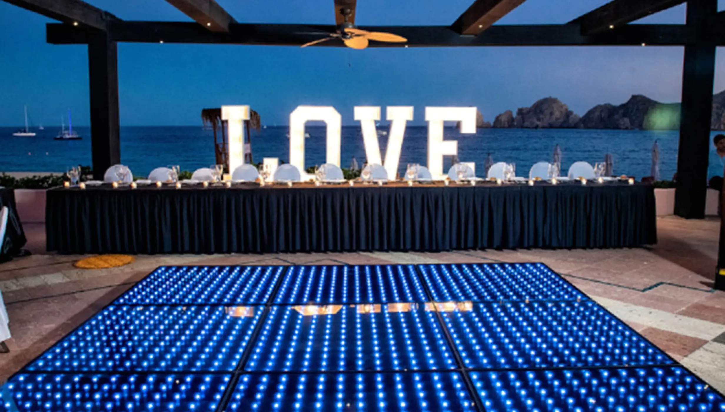 Pueblo Bonito Rose Lands End terrace wedding venue.