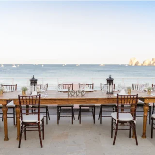 Pueblo Bonito Rose Palomas terrace wedding venue.