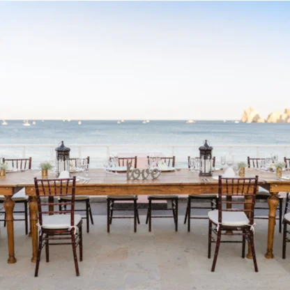 Pueblo Bonito Rose Palomas terrace wedding venue.