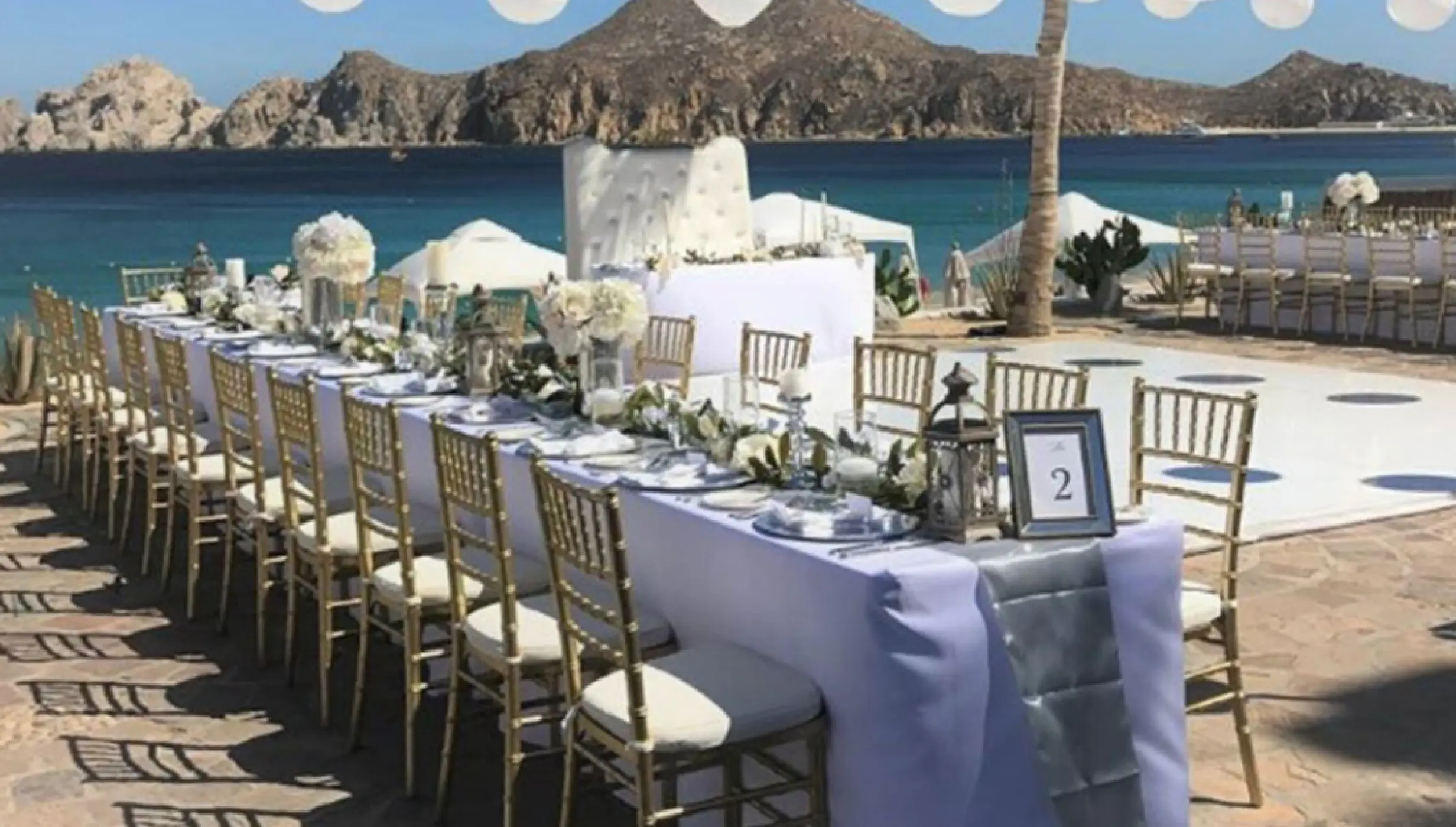 Pueblo Bonito Rose Sea of Cortez terrace wedding venue.