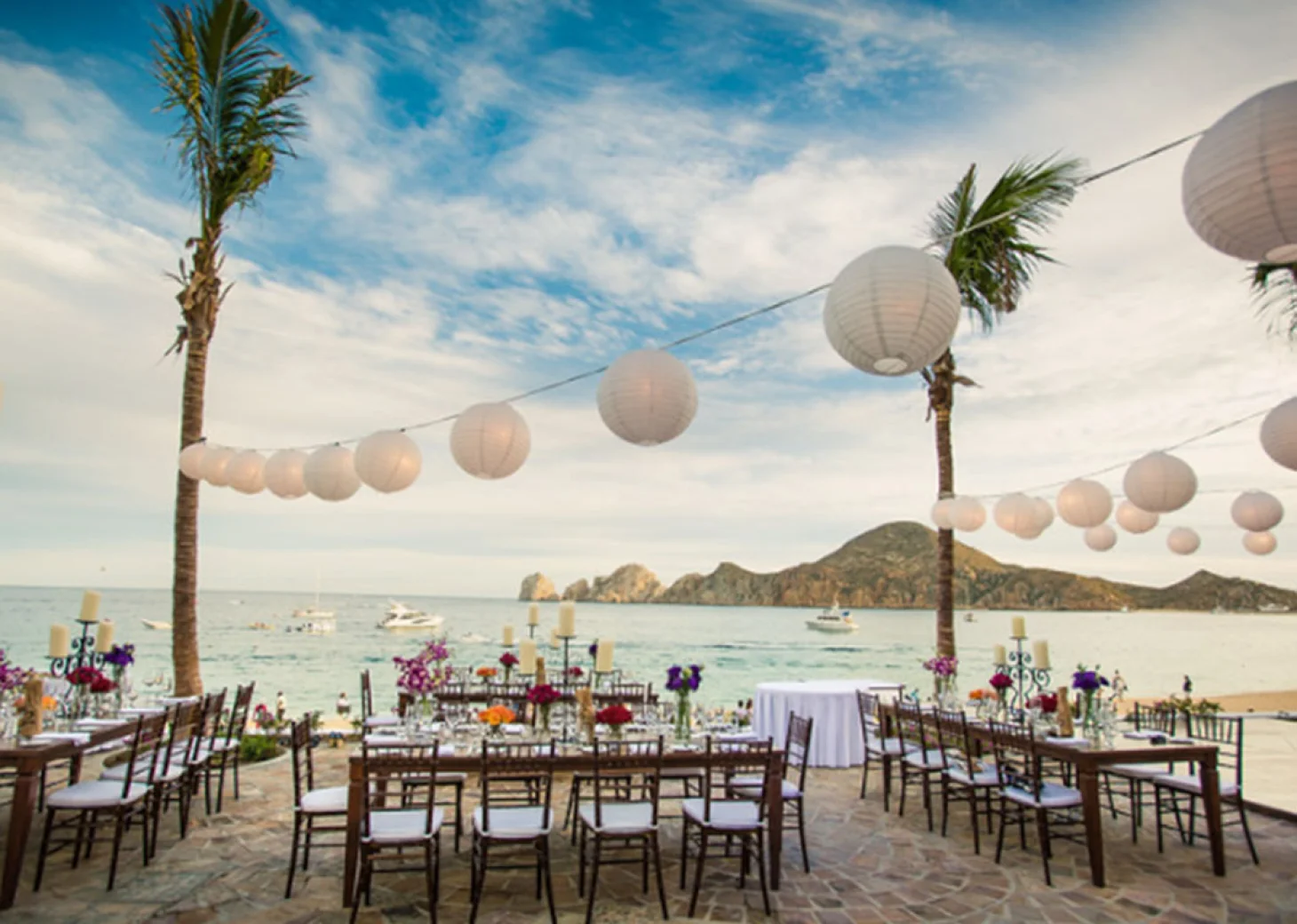 Pueblo Bonito Rose Reception setup.