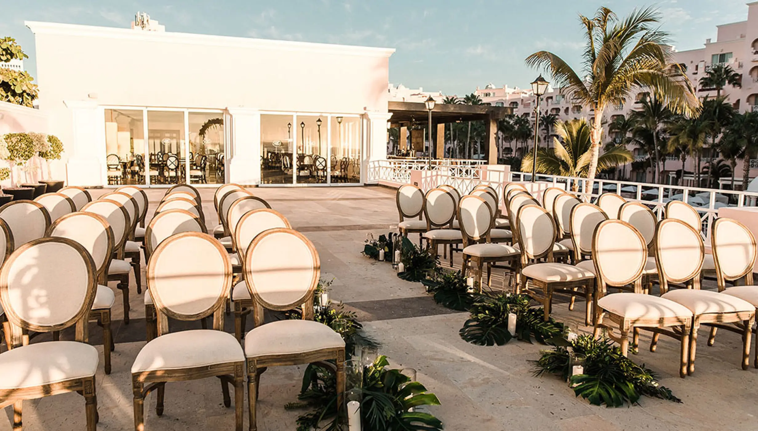 Pueblo Bonito Rose Bella Vita terrace wedding venue.