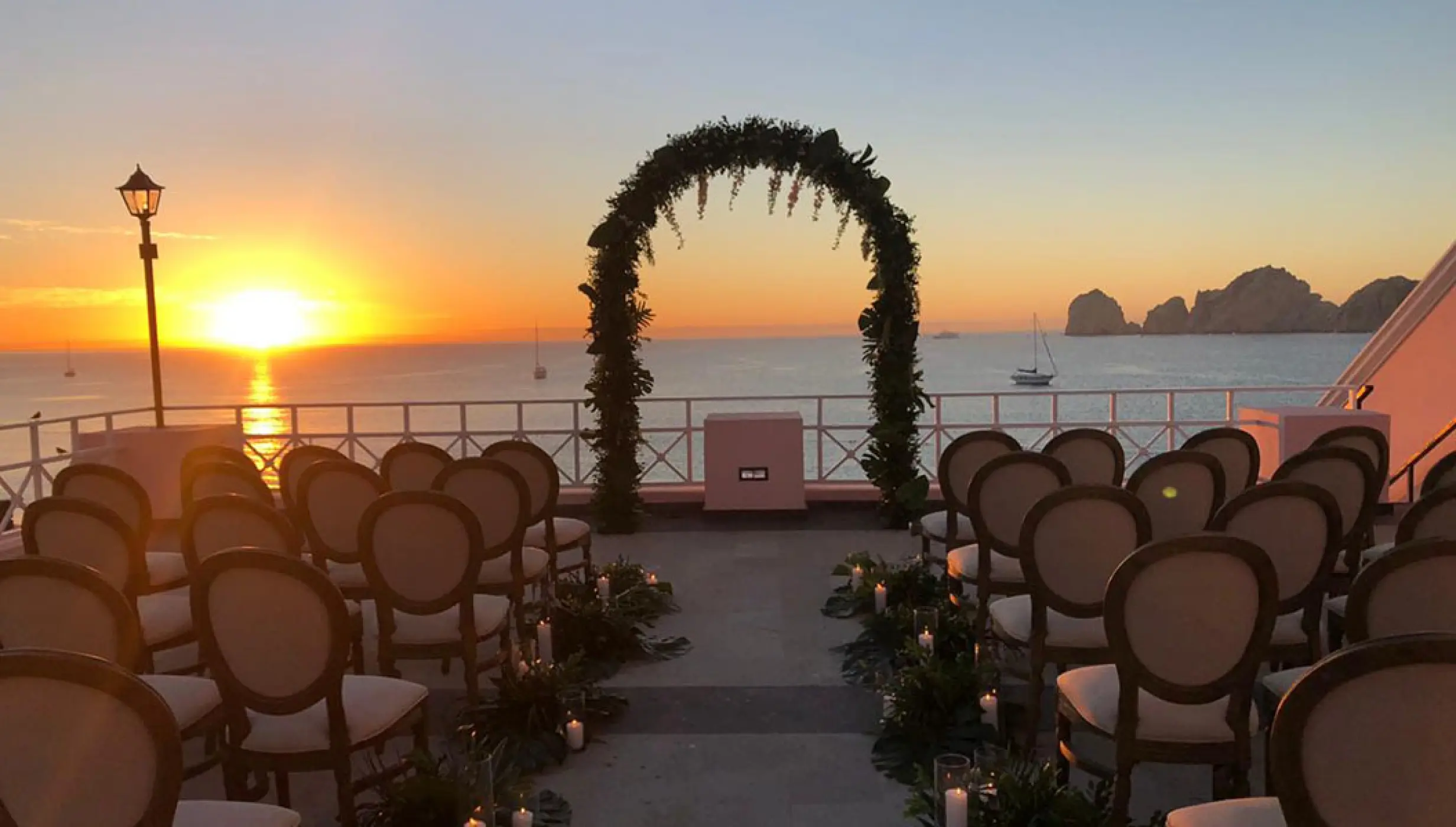 Pueblo Bonito Rose Bella Vita terrace wedding venue.