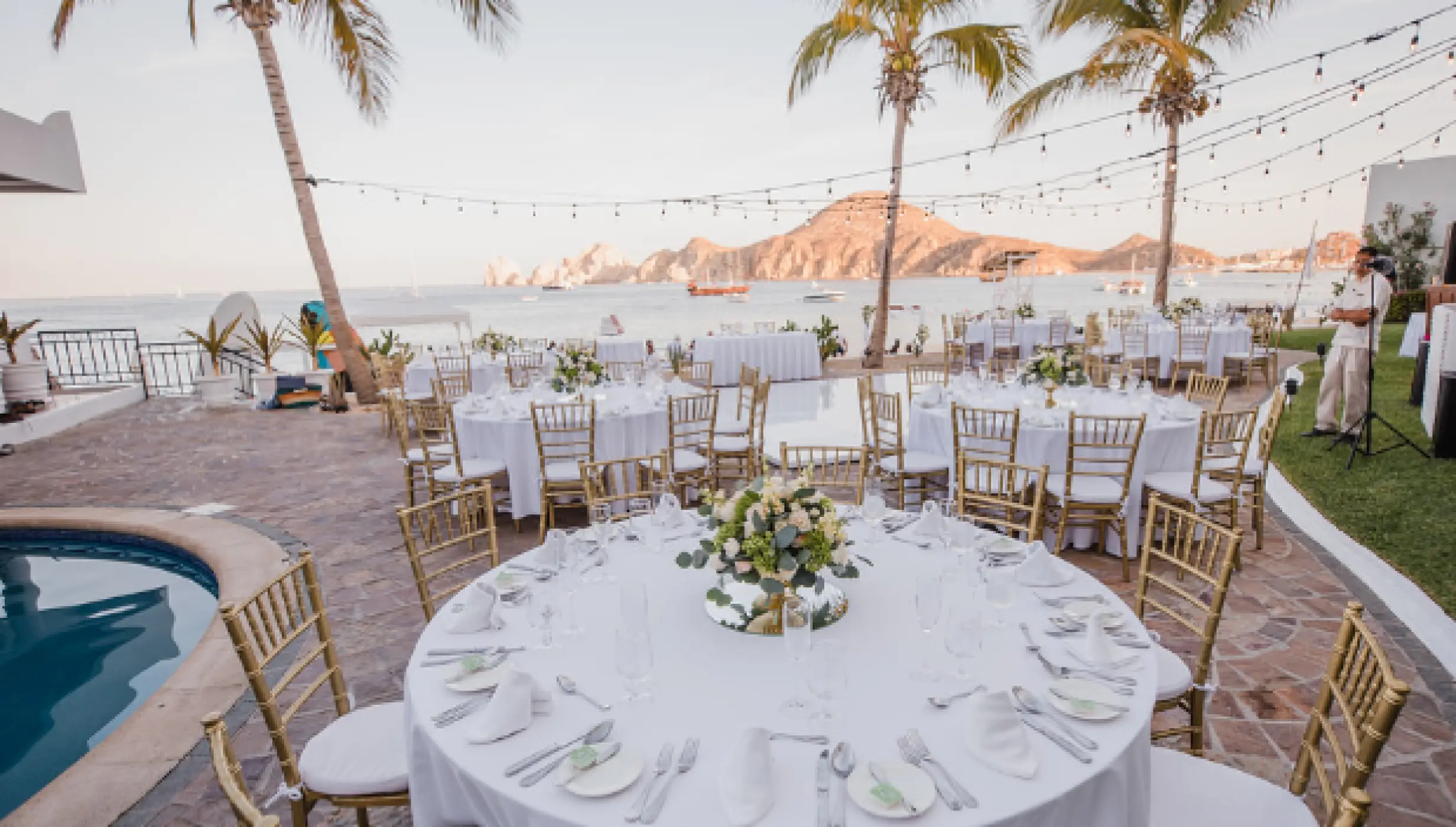 Dinner reception at Pueblo Bonito Los Cabos Beach Resort