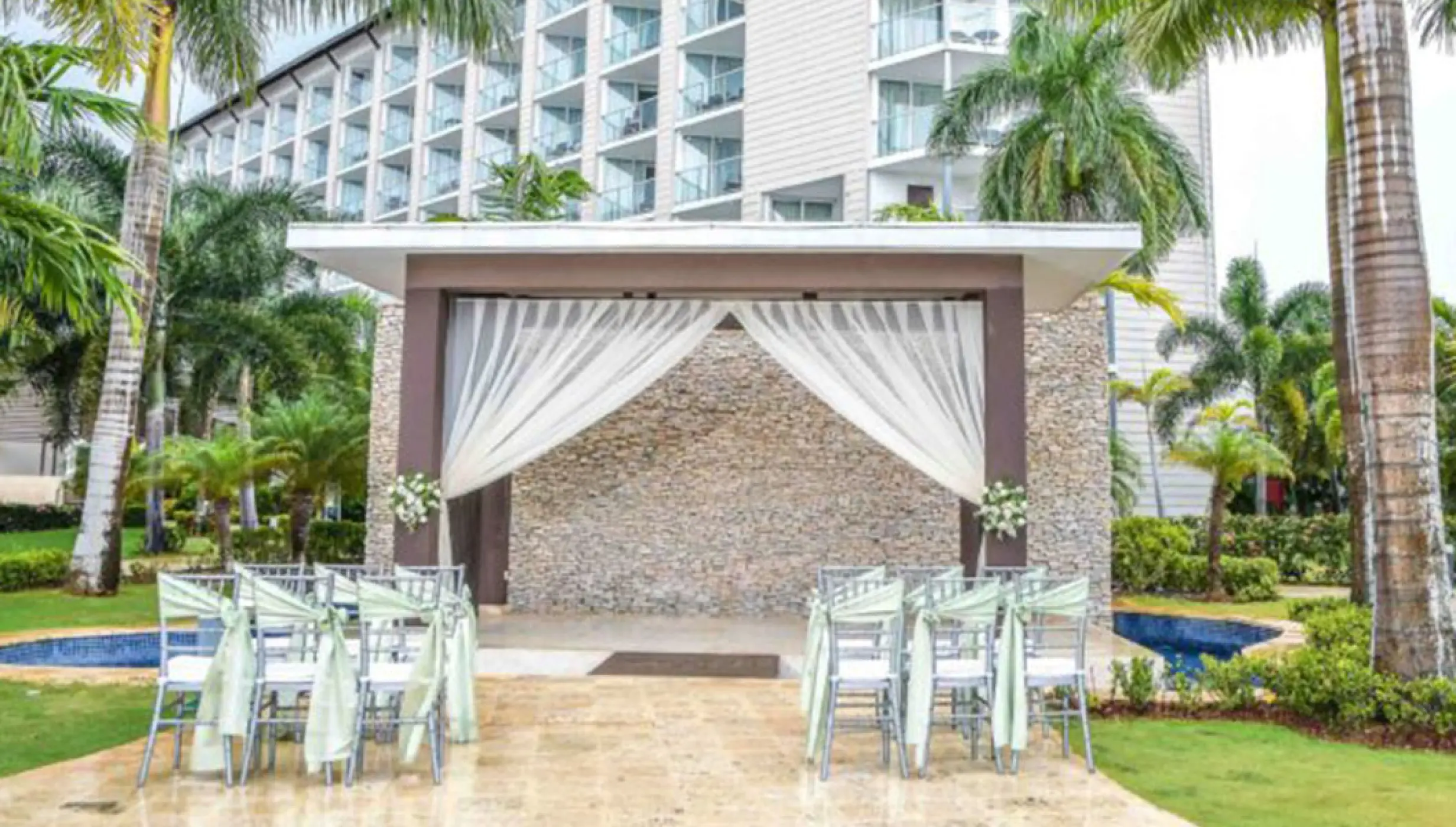 Garden Gazebo Wedding Venue at Royalton Blue Waters.