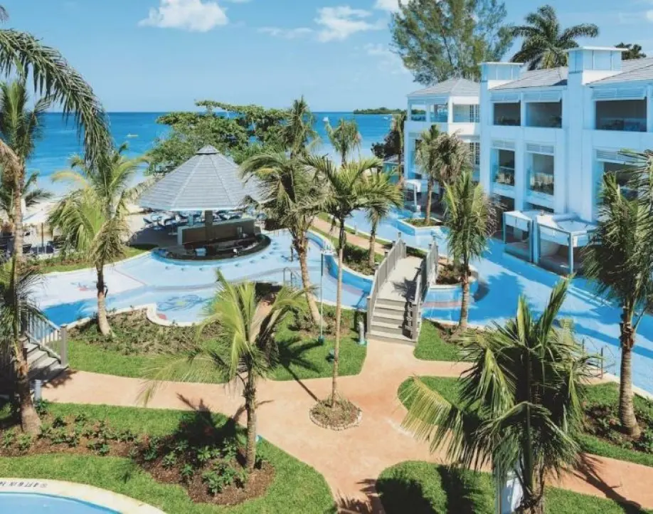 Swim-up suites and garden paths at Azul Beach Negril, Jamaica