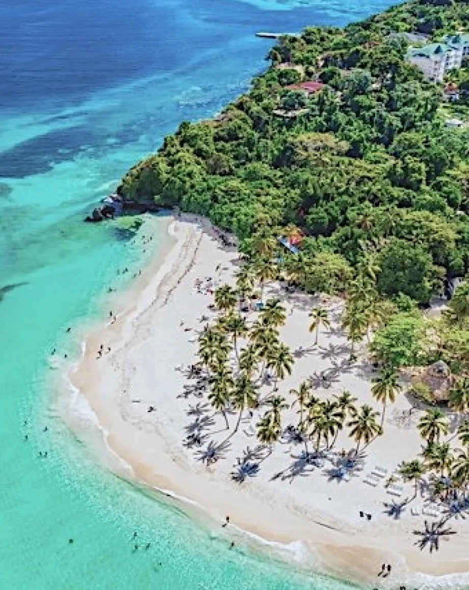 samana aerial beach view