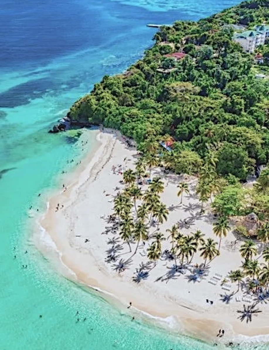 samana aerial beach view