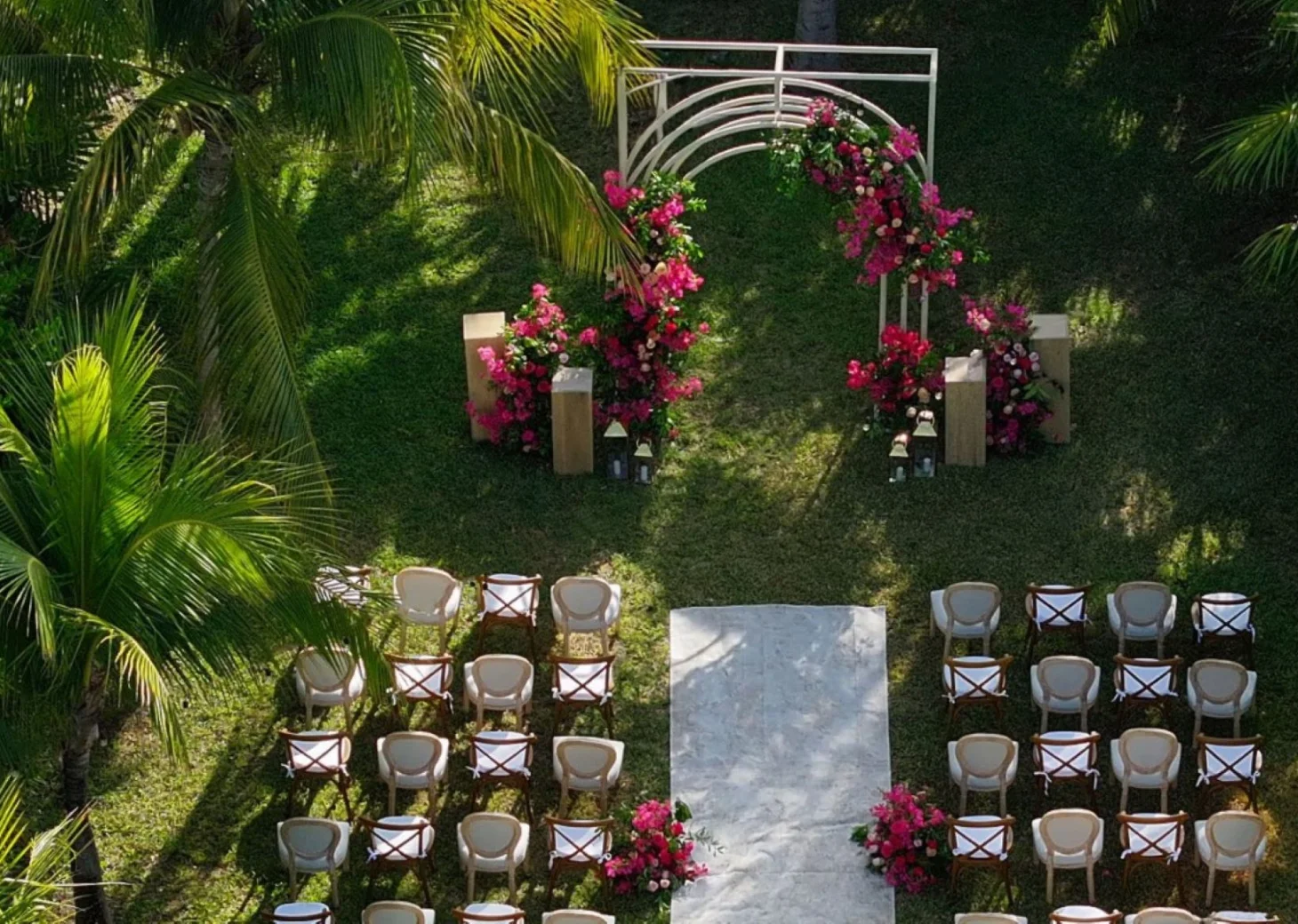 Blush package decor and setup at Atelier Playa Mujeres
