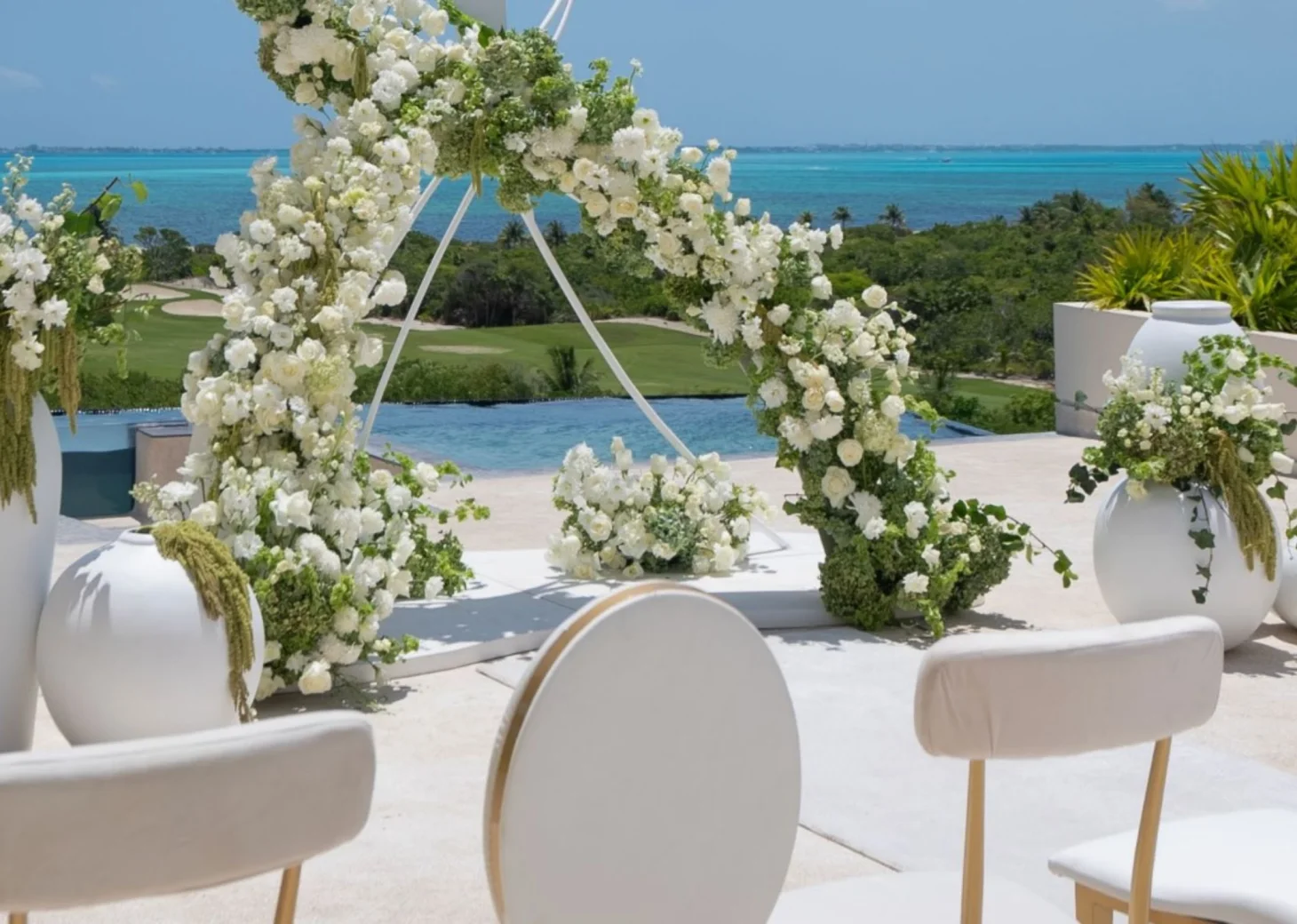 Elegance wedding package decor and setup at Atelier Playa Mujeres