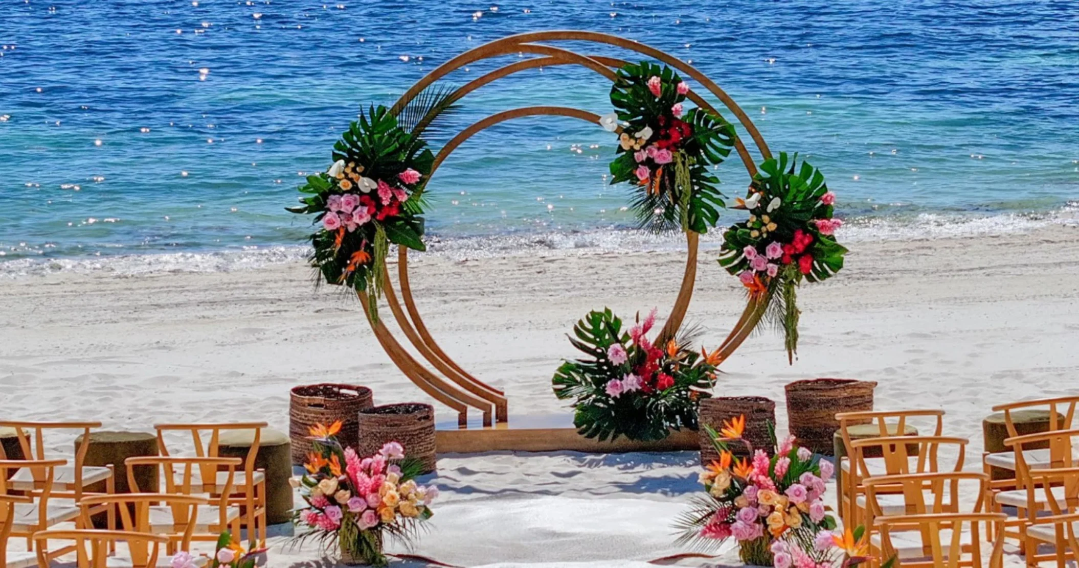 tropical wedding package at atelier playa mujeres