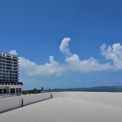 Aquatico terrace wedding venue at AVA Resort Cancun overlooking the ocean