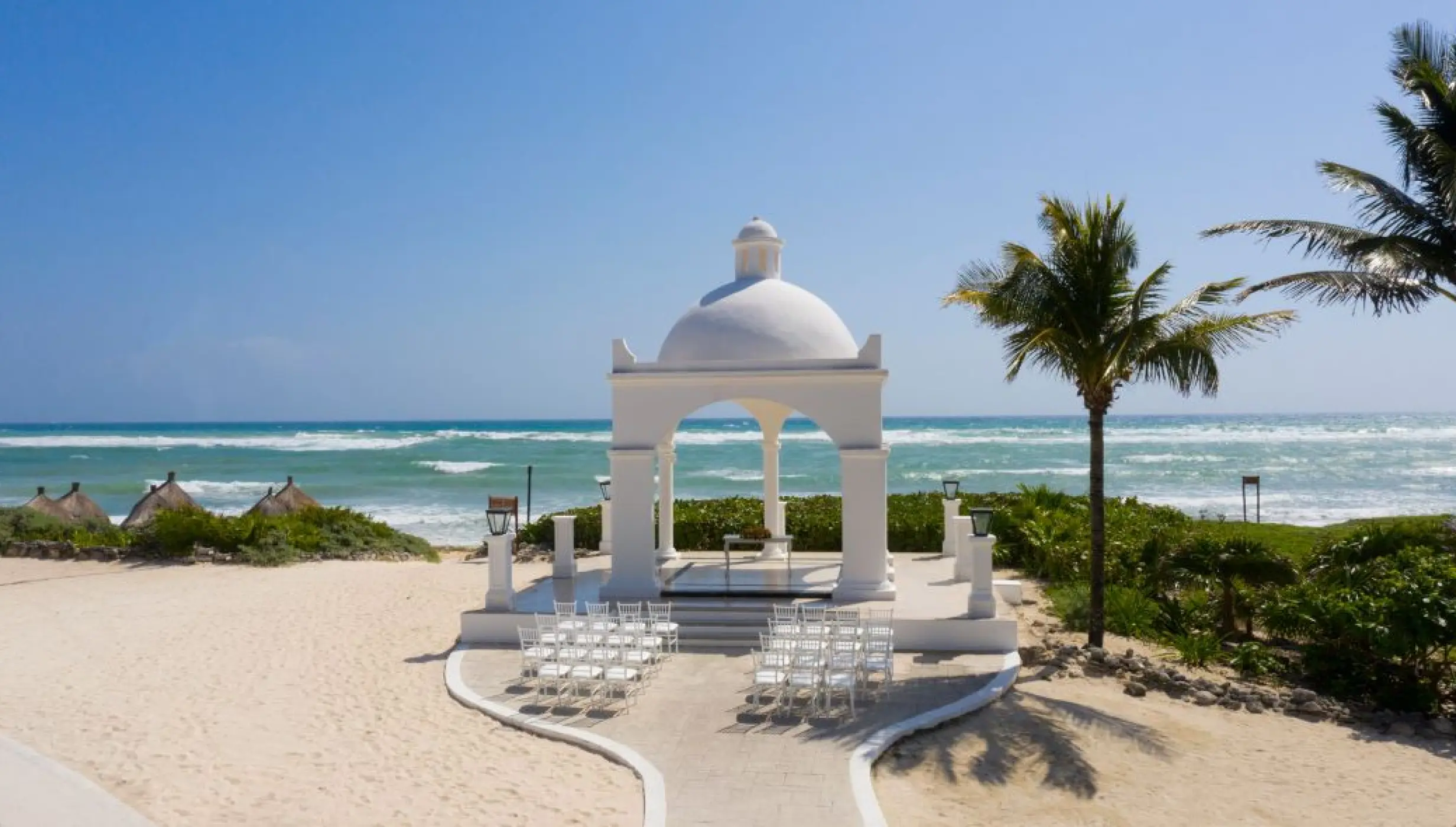 beach gazebo at Bahia Principe Grand Coba