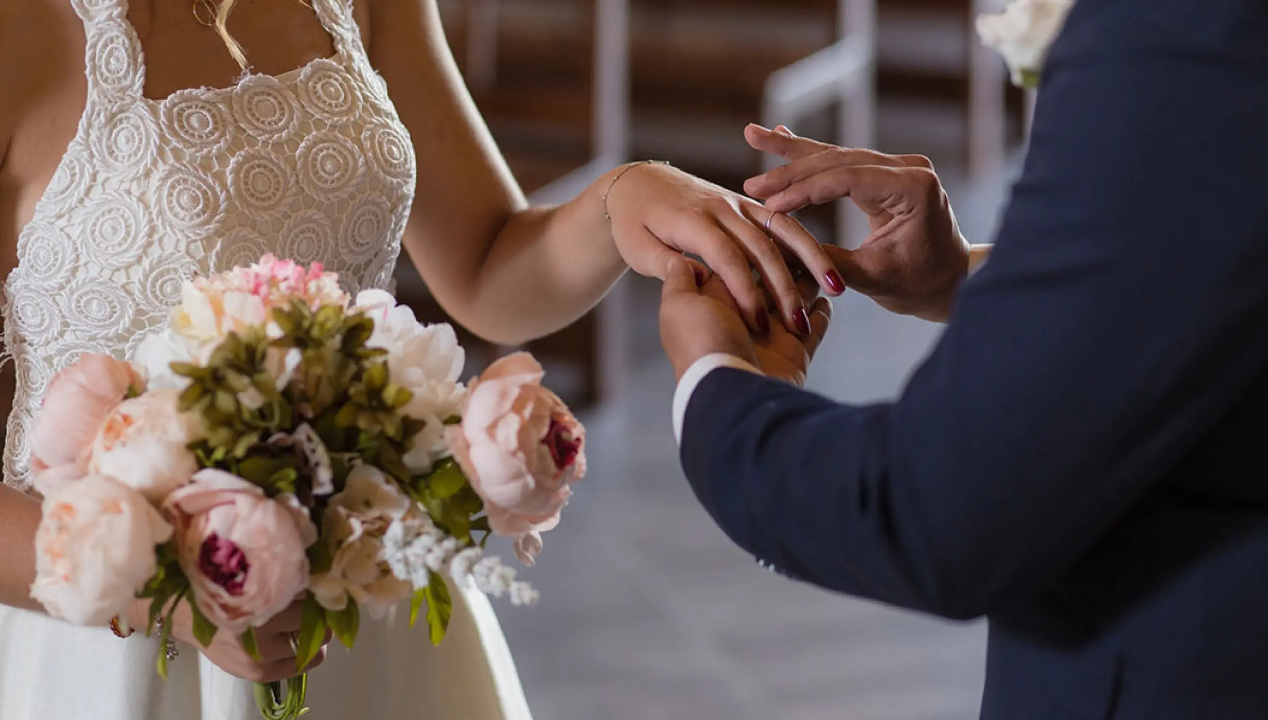 Wedding at the chapel in Bahia Principe Riviera Maya.