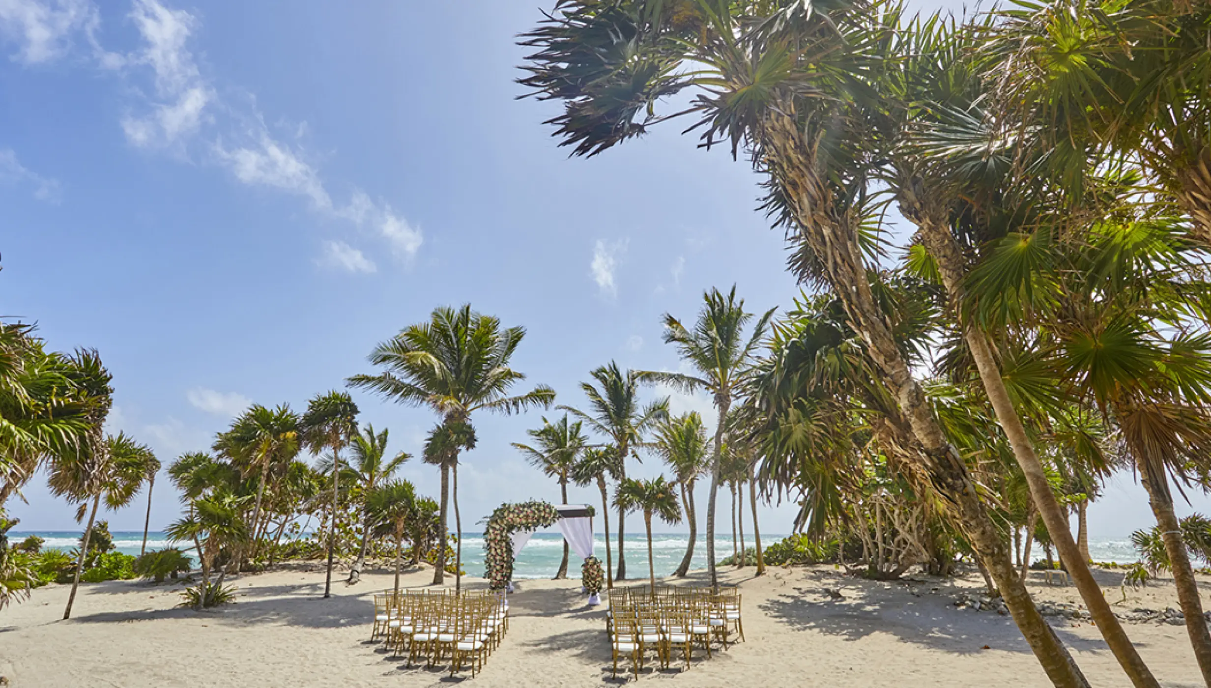 Beach huppa wedding venue at Bahia Principe Riviera Maya