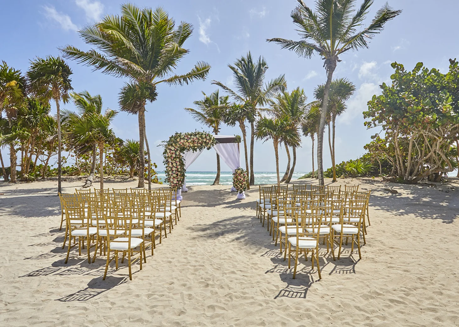 Beach huppa wedding venue at Bahia Principe Riviera Maya