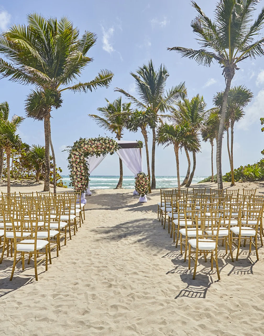Beach huppa wedding venue at Bahia Principe Riviera Maya