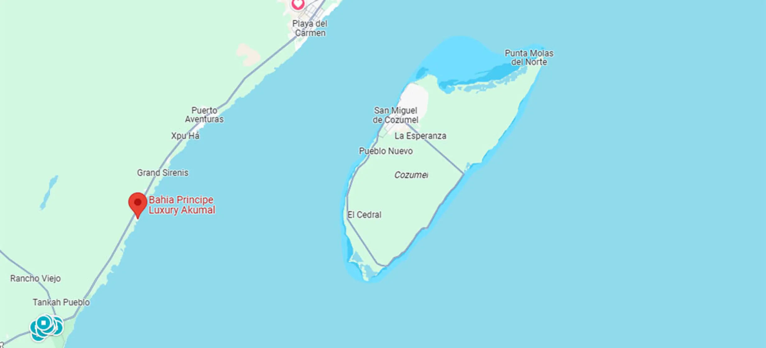 google maps of Bahia Principe Akumal
