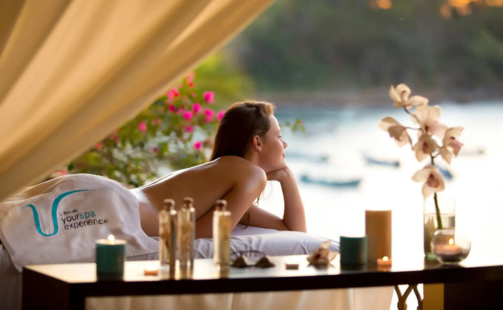 Spa treatment area overlooking the ocean at Barcelo Puerto Vallarta, Puerto Vallarta