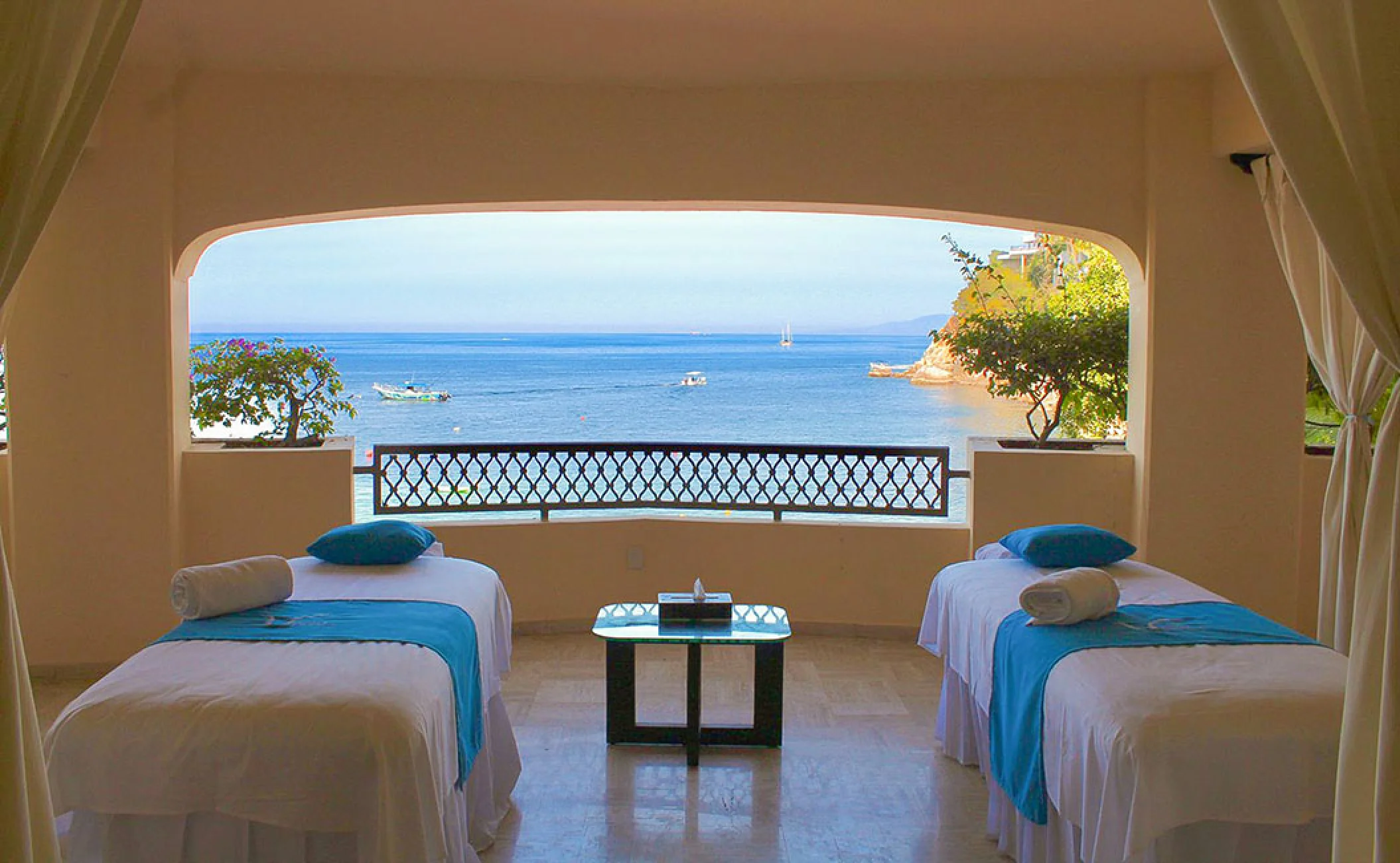 Massage cabin at Barcelo Puerto Vallarta resort.