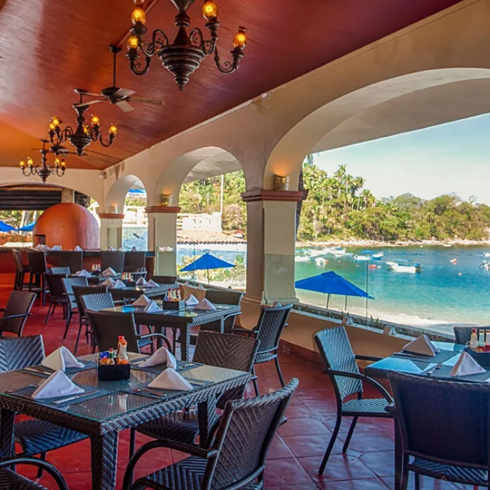 Restaurant Terrace at Barcelo Puerto Vallarta resort.