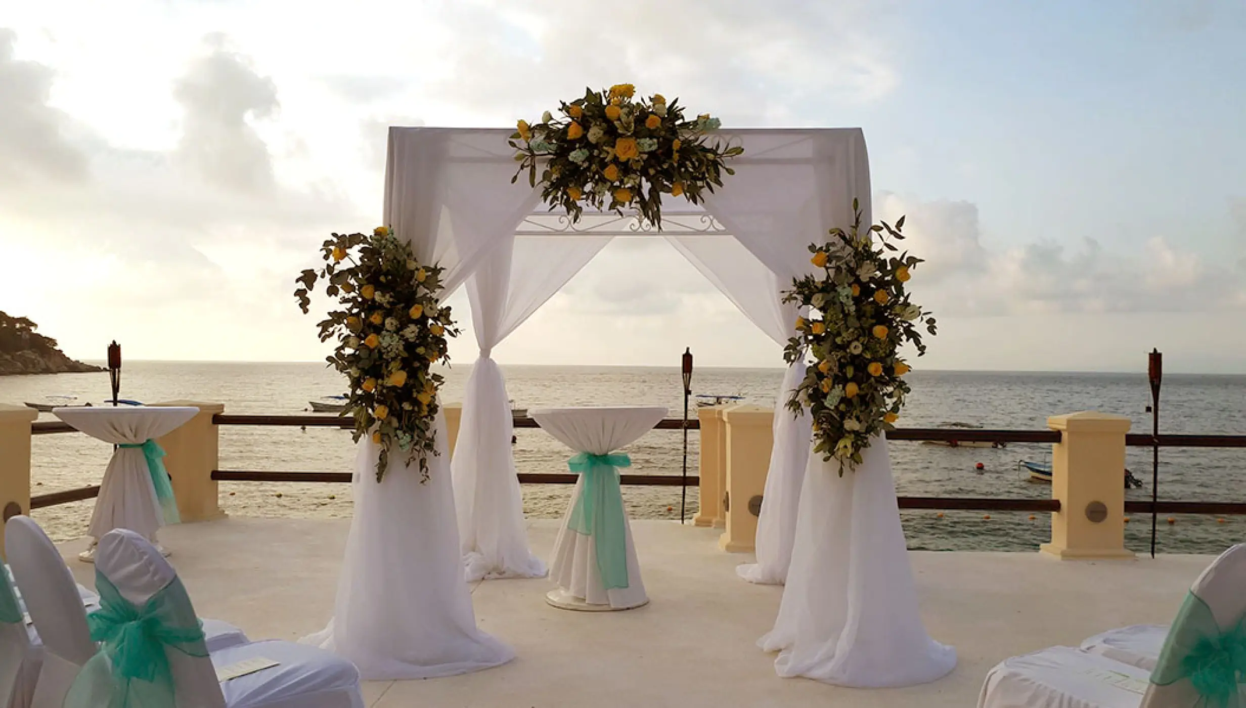 Ceremony decor at Barcelo Puerto Vallarta Destination Weddings.