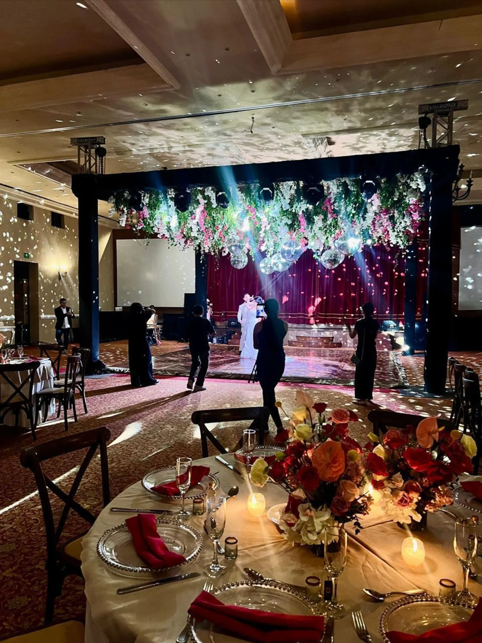 reception setup at La Jolla Ballroom at barcelo puerto vallarta