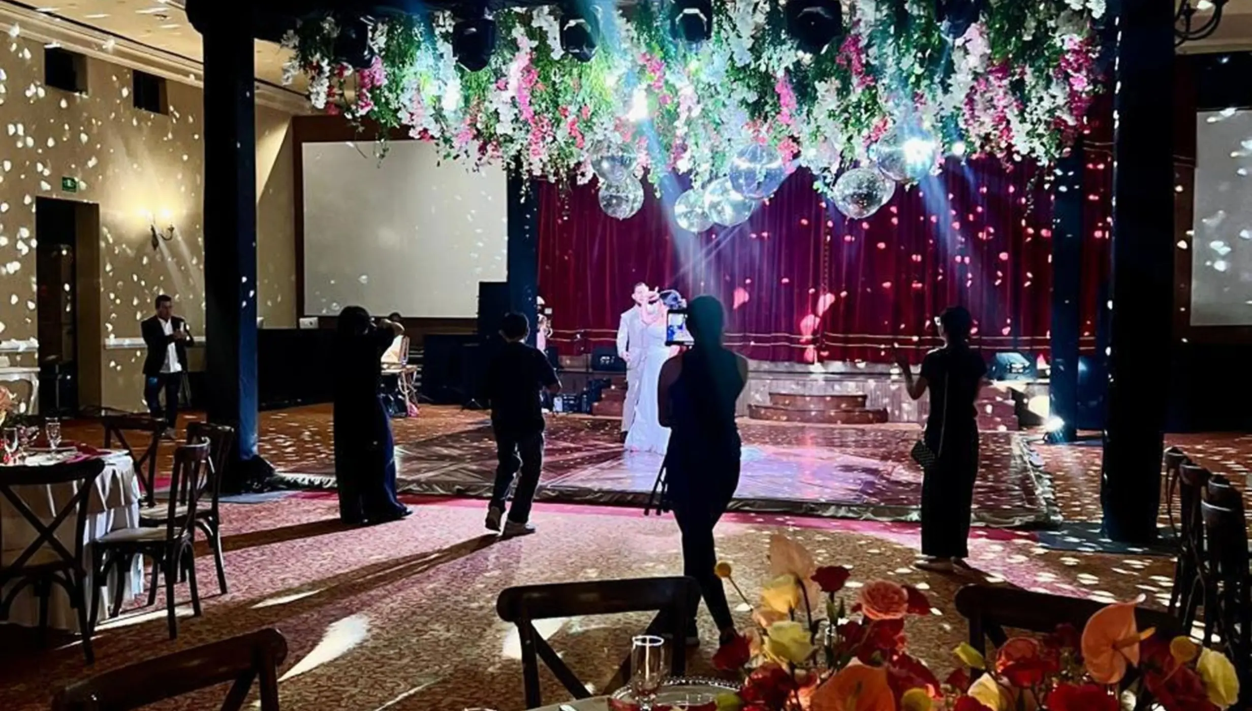 reception setup at La Jolla Ballroom at barcelo puerto vallarta