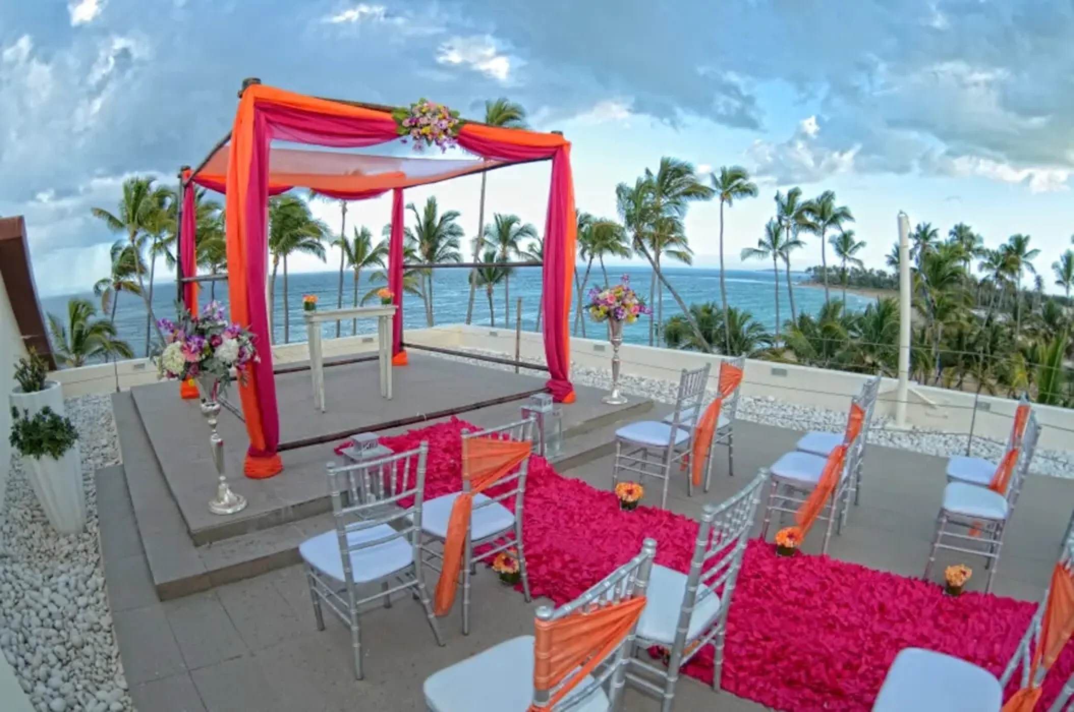Ceremony on the sky rooftop at Breathless Punta Cana