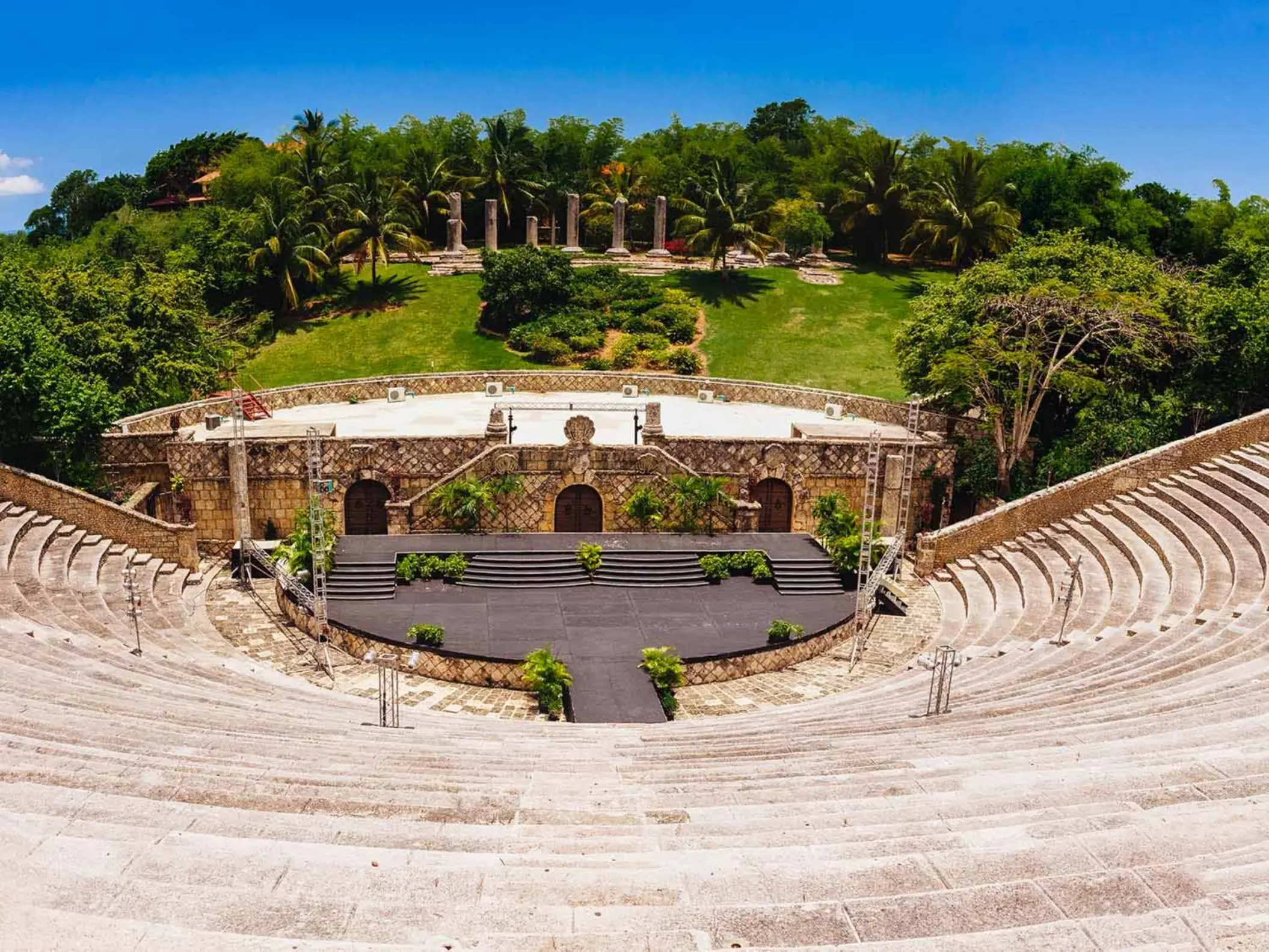 Stone amphitheater wedding venue at Casa de Campo, La Romana