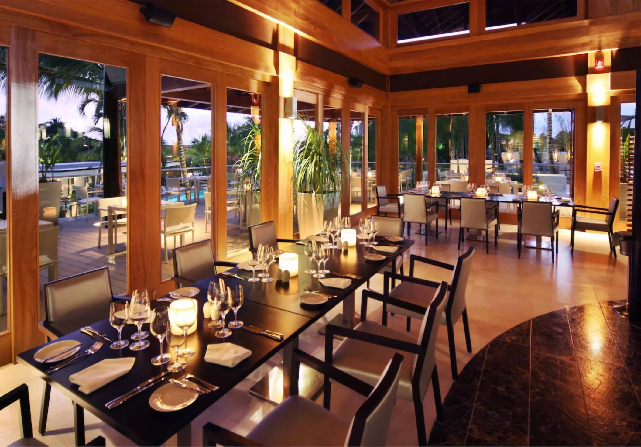 La Cana Restaurant indoor and outdoor dining area at Casa de Campo, La Romana