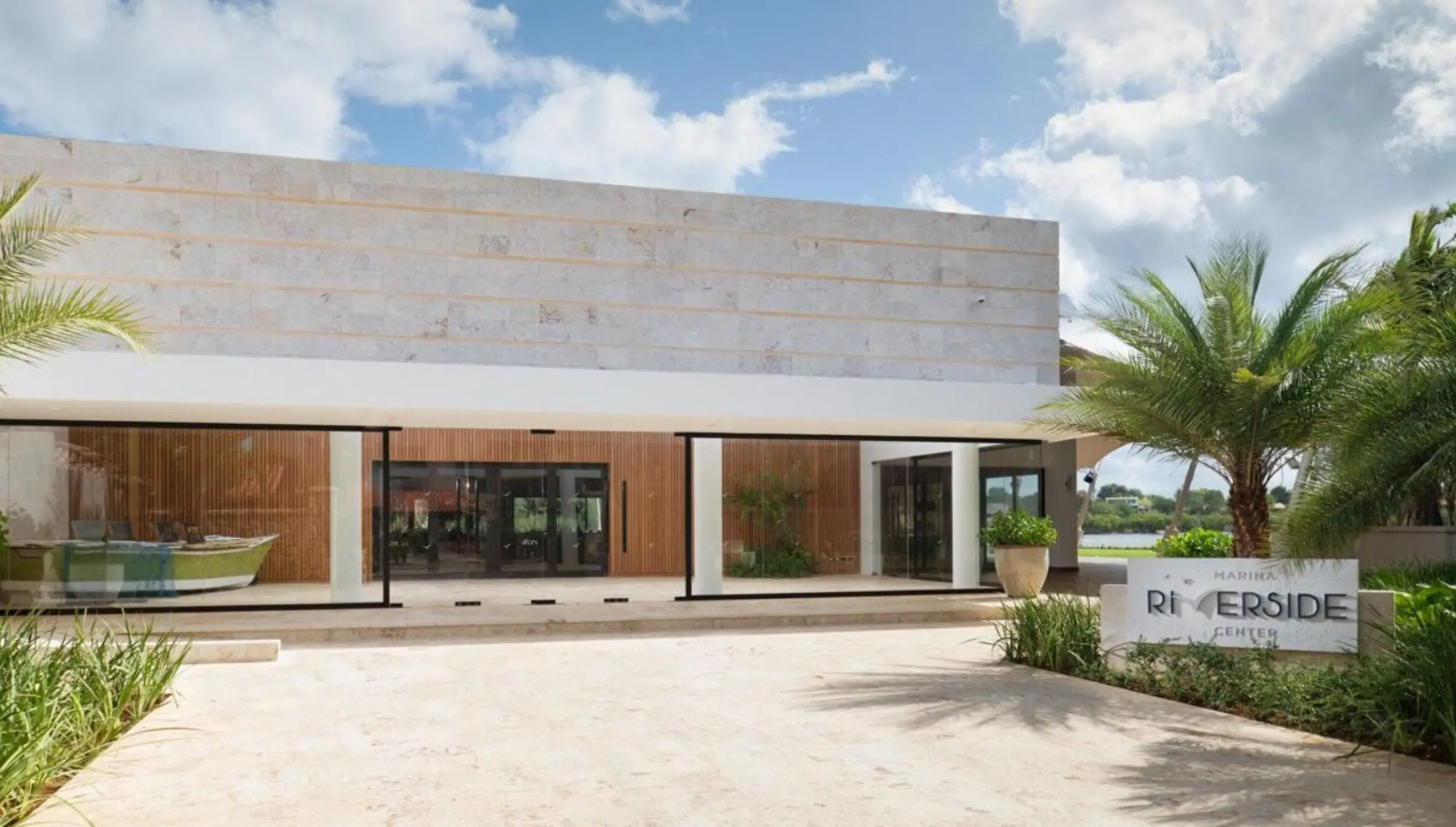 Marina Riverside Center venue exterior at Casa de Campo, La Romana